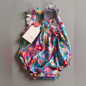 NWT MILA & ROSE 3-6M Floral Baby Romper